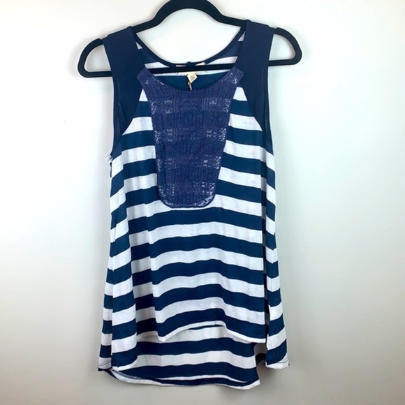 Moon & Sky Sailor Striped Tank with Embroidered Detail NWT - Picture 3 of 6